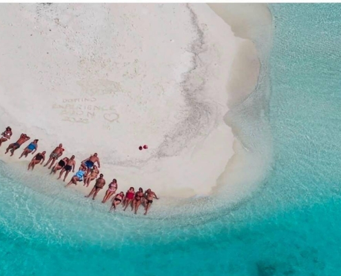 Mare maldive con scritta